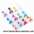 moda aço cirúrgico 316L com anodização Labret body piercing jewelry